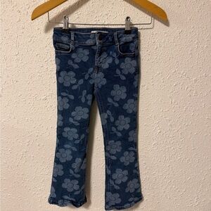 Mini Boden Blue Floral Kids Jeans Flare
